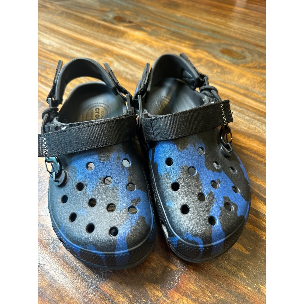Crocs Post Malone All-Terrain Clogs Mens 6 Womens 8 Blue Black Camo 206340-410